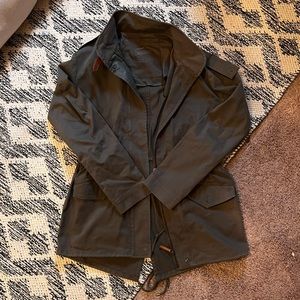 army green lacoste jacket